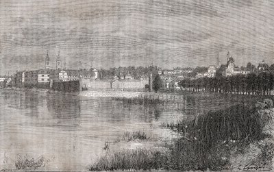 Melun - Ile-de-France - gravura em "La France illustree: geographie, histoire, administration statistique" de V.A. Malt-Brown. 1884 de French School