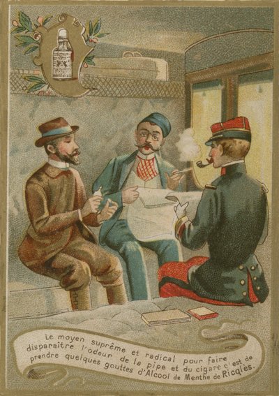 Menta de Ricqles, cartão de comércio de French School
