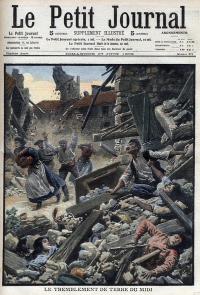 Midi Terremoto no Sudeste da França - "Le Petit Journal" de 27 de junho de French School