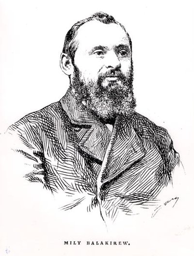 Mily Alekseyevich Balakirev (1837-1910), ilustração de 