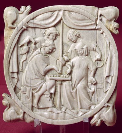 Espelho representando um jogo de xadrez, c.1300 de French School