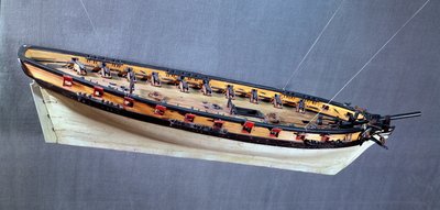 Modelo de um navio pirata, c.1810 (madeira e metal) de French School