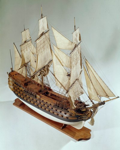 Modelo do Royal Louis (Royal-Louis), fregate da marinha francesa. Paris do século XVIII, Musee de la Marine de French School