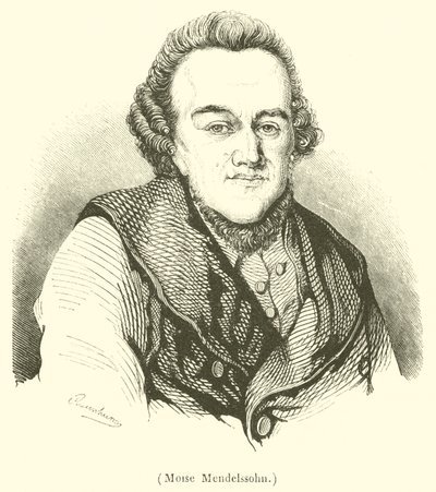 Moise Mendelssohn (gravura) de French School