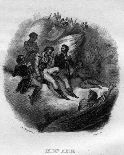 Mon soul Chanson de Beranger em "Oeuvres complete" (1834) de Pierre Jean de Beranger (1780-1857), poeta e compositor francês. de French School