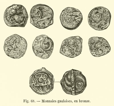 Moedas gálicas, bronze (gravura) de French School