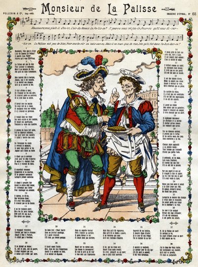 Monsieur de la Palisse. Foto de Epinal do século XIX de French School