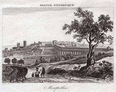 Montpellier. (gravura, ca. 1850) de French School