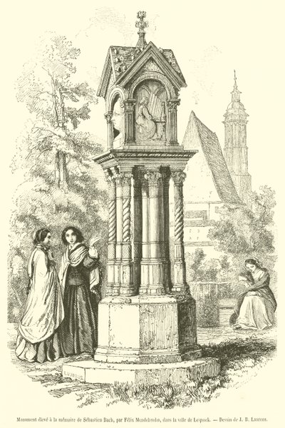 Monumento onze a la memoire de Sebastien Bach (gravura) de French School