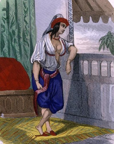 Moorish Woman, c.1840 (gravura a cores) de French School
