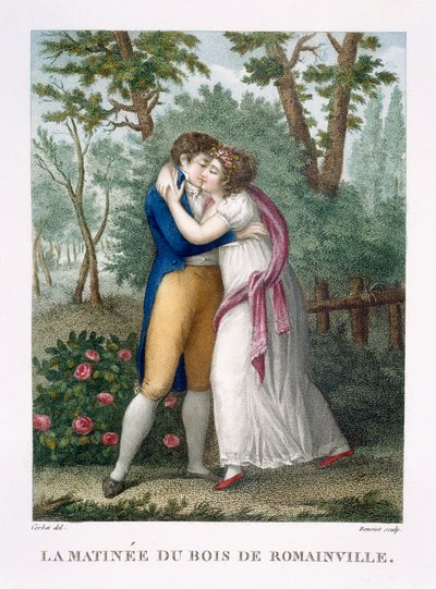 Manhã na floresta de Romainville, c.1816 de French School