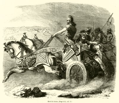 Mort de Josias (gravura) de French School