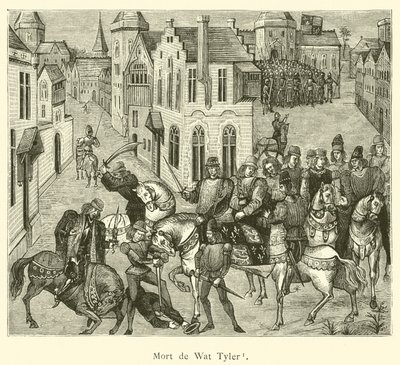 Mort de Wat Tyler (gravura) de French School
