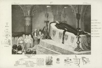 Lamentando a morte de Luís XII da França, 1515 de French School