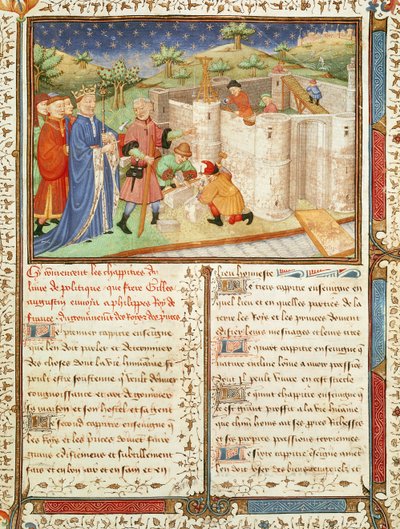 Ms 1015 fol.1 Ilustração do Governo dos Reis e Príncipes de French School