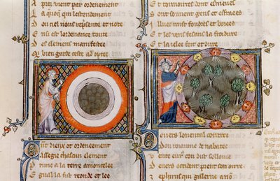 Ms 1044 fol.17v A Criação, de Ovide Moralise escrito por Chretien Legouais de French School