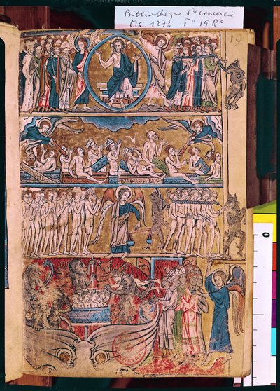 Ms 1273 f.19r O último julgamento, de um saltério de French School