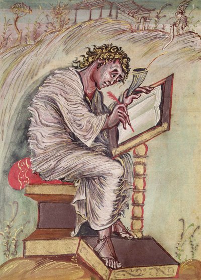Ms 1 fol.18v São Mateus, dos Evangelhos Ebbo, c.816-835 de French School