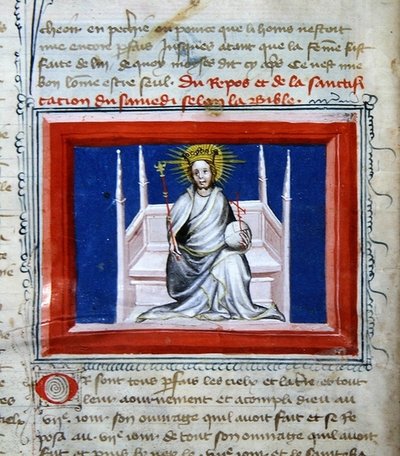 Senhora 314 Deus em Majestade, da Bíblia des Grands Augustins de French School