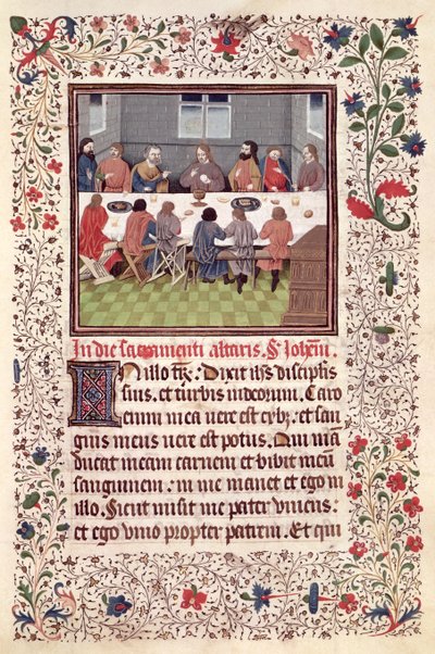 Ms 370 fol.184 A Última Ceia de French School