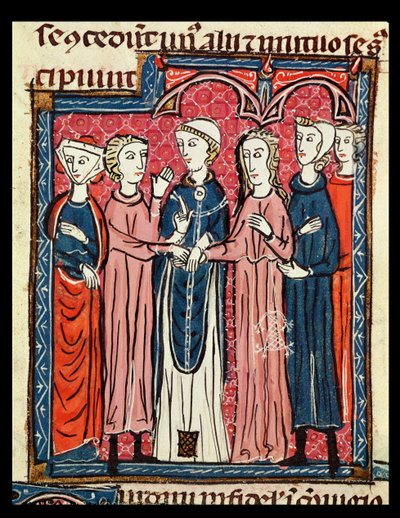Ms 372 fol.153 A Casamento, de Decrets de Gratien de French School