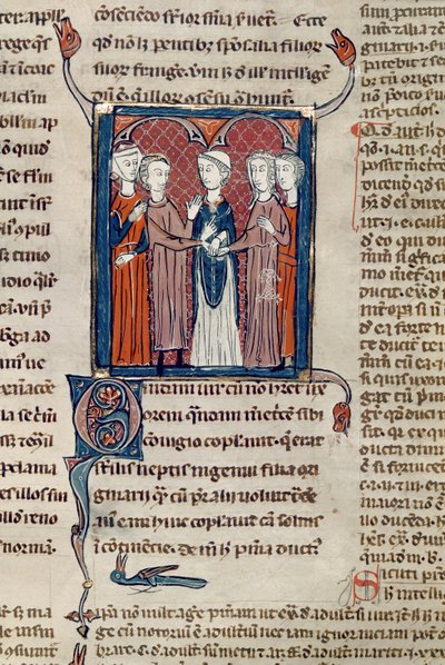 Ms 372 fol.168 A Cena do Casamento, de Decrets de Gratien de French School