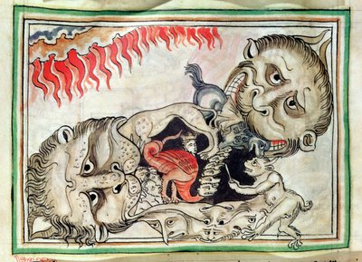 Ms 422 f.95v Inferno de French School