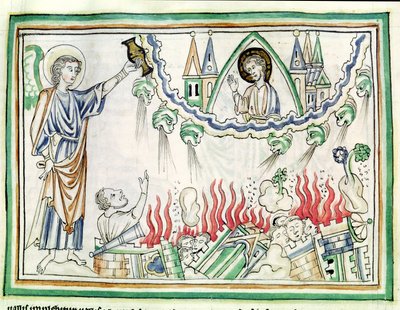 Ms 422 fol.77 A destruição da Babilônia de French School