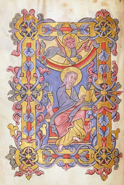 Ms 479 fol.53 São Marcos, dos Evangelhos de Cysoing Abbey de French School