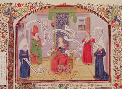 Ms 927 Fol.93v A teoria das virtudes intelectuais, da ética, política e economia por Aristóteles (384-322 aC) de French School