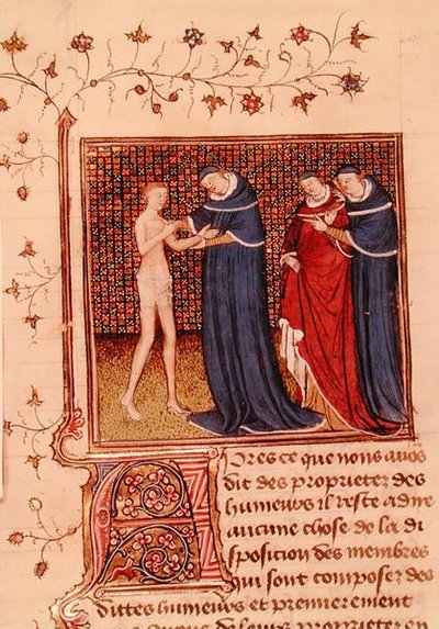 Sra. Fr 22531 Fol.58v. Exame de um paciente, de 