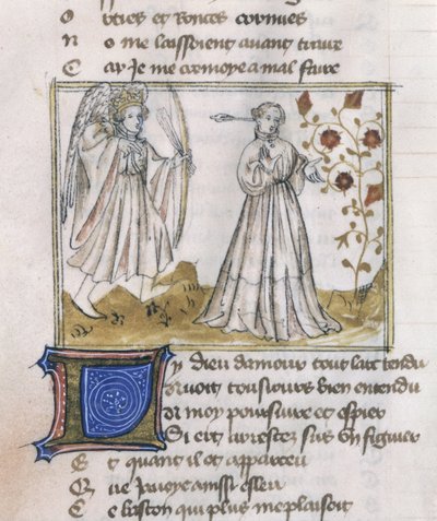 Sra. Fr 805 fol.13v Ilustração de O Romano da Rosa de French School