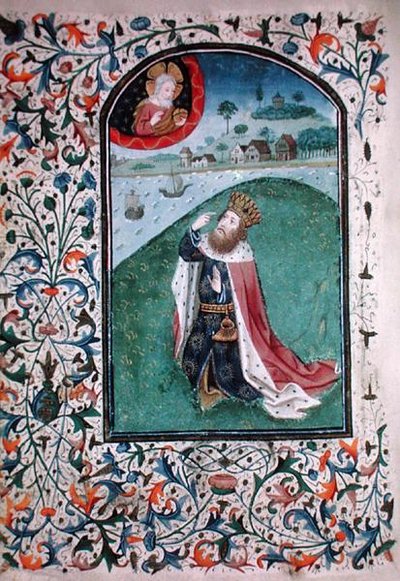 Sra. Gen 288 f.131v Vision, c.1460 (vellum) de French School
