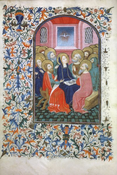 Ms Gen 288 f.23v Pentecostes, c.1460 de French School