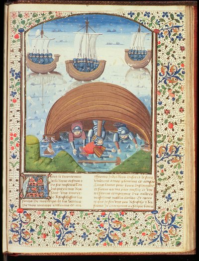 Ms. Hunter 371 f.147r Destino de Seleuco, de A queda dos príncipes, por Giovanni Boccaccio (1313-75) 1467 de French School