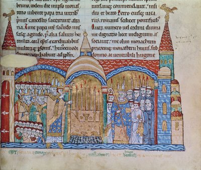 Lat Lat 17716 fol.91 A Consagração da Igreja em Cluny pelo Papa Urbano II (1042-99) em novembro de 1095 de French School