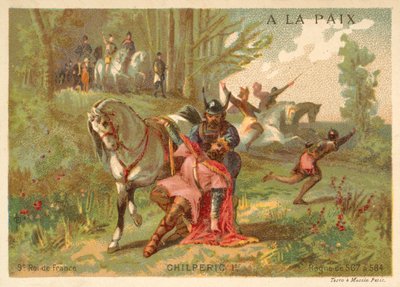 Assassinato de Chilperico I, rei franco de Neustria, 584 de French School