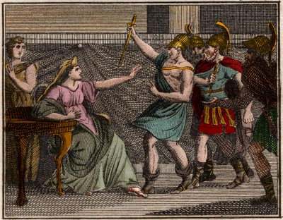 Assassinato de Olímpia (mãe de Alexandre Magno). de French School