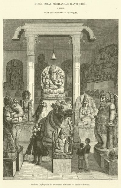 Museu Leiden, Sala dos Monumentos Asiáticos (gravura) de French School