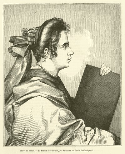 Museu de Madrid, Mulher de Velasquez (gravura) de French School