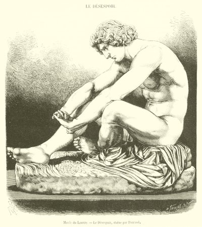 Musee du Louvre, Le Desespoir (gravura) de French School