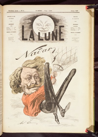 Página de título de Nadar (1820-1910) de La Lune, publicado em junho de 1867 de French School