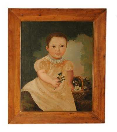 Retrato ingênuo de um menino de French School