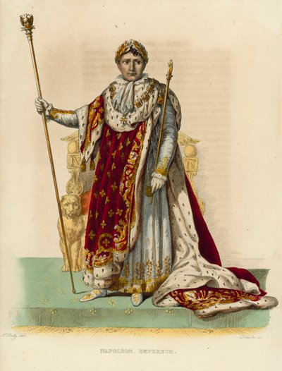 Napoleão Bonaparte (gravura colorida) de French School