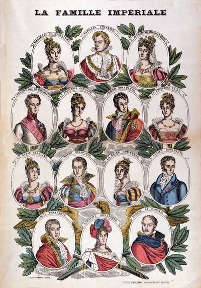 Napoleão Bonaparte e sua família de French School