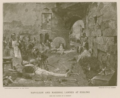 Napoleão e Marechal Lannes na Essling de French School
