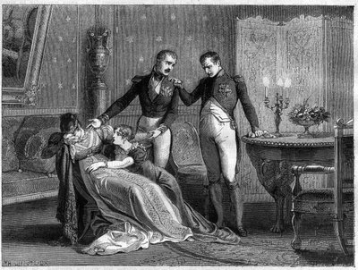 Napoleão anuncia a Josefina o dia marcado para a assinatura dos papéis do divórcio de French School