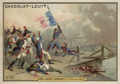 Napoleão na Batalha da Ponte de Arcole, Itália, Guerras Revolucionárias Francesas, 15 a 17 de novembro de 1796 de French School