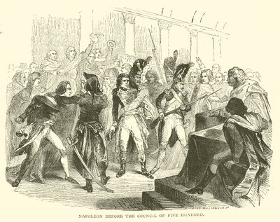 Napoleão perante o conselho de quinhentos (gravura) de French School