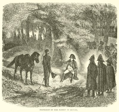 Napoleão na floresta de Hanau (gravura) de French School